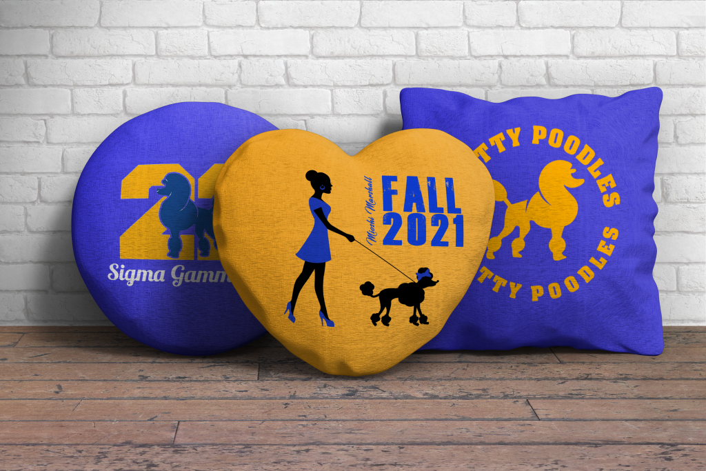 Pretty Poodle Pillow Mockup